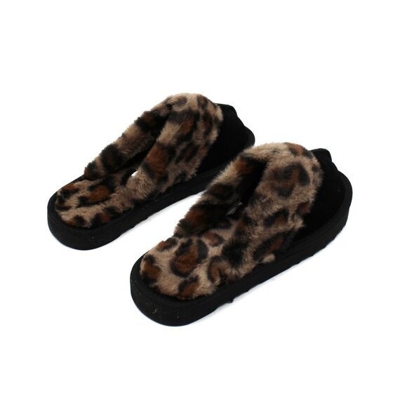 Style & Co Black/Leopard Slippers - Picture 6 of 7